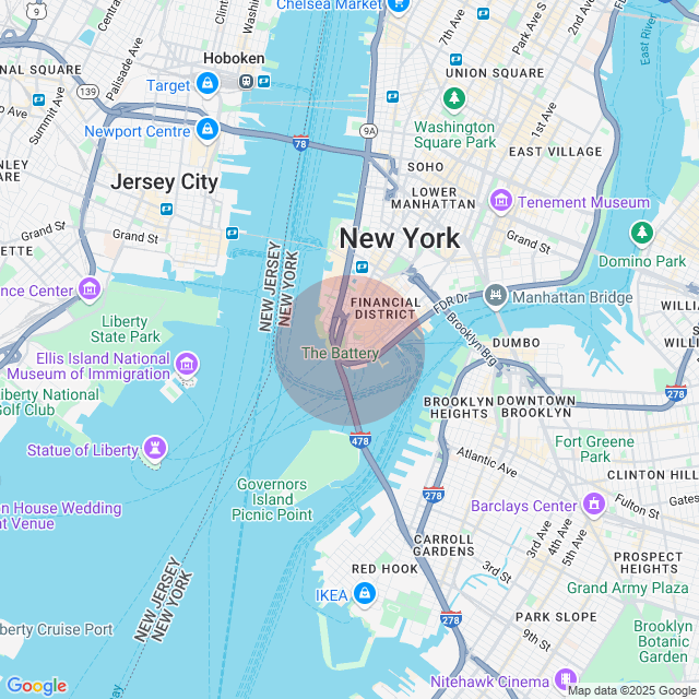 Building 17 State St, New York, NY + 1 ml around Test item to buy